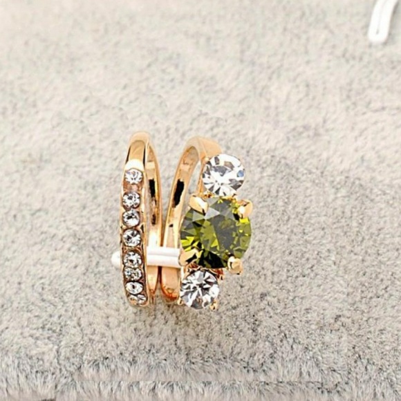 Jewelry - 18K Gold filled Round Cut 2pcs jewelry Ring set